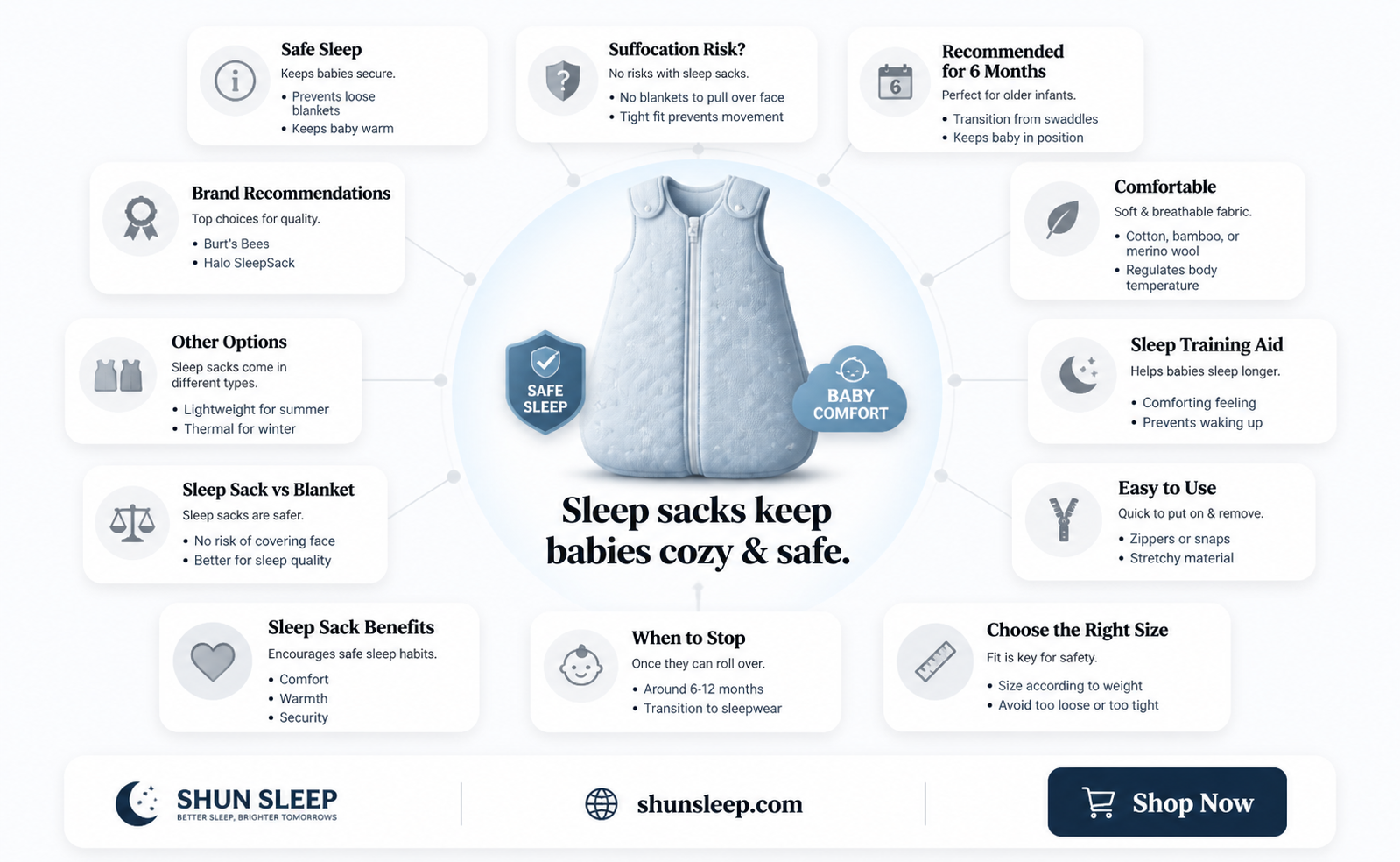 are sleep sacks safe for 6 month old
