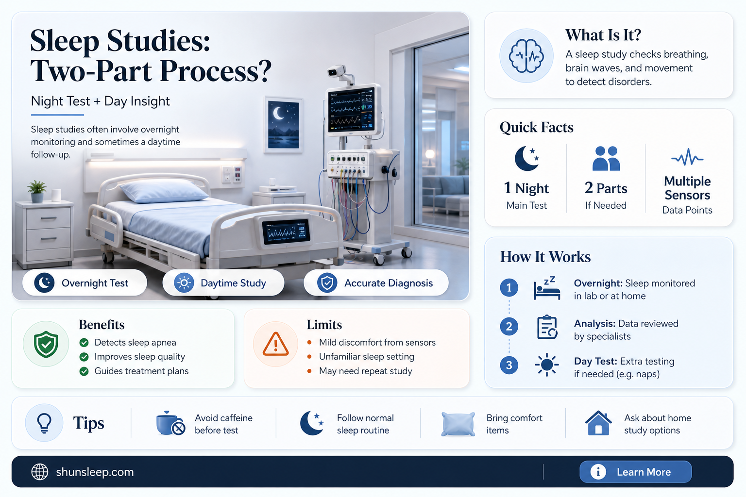 are sleep studies done in 2 parts