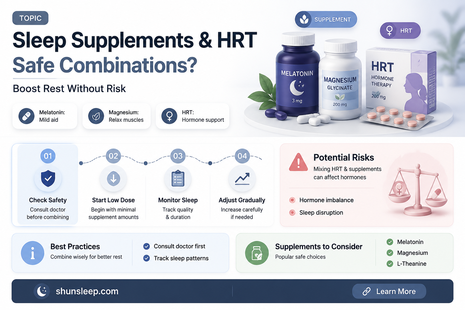 can any sleep supplements be taken with hrt