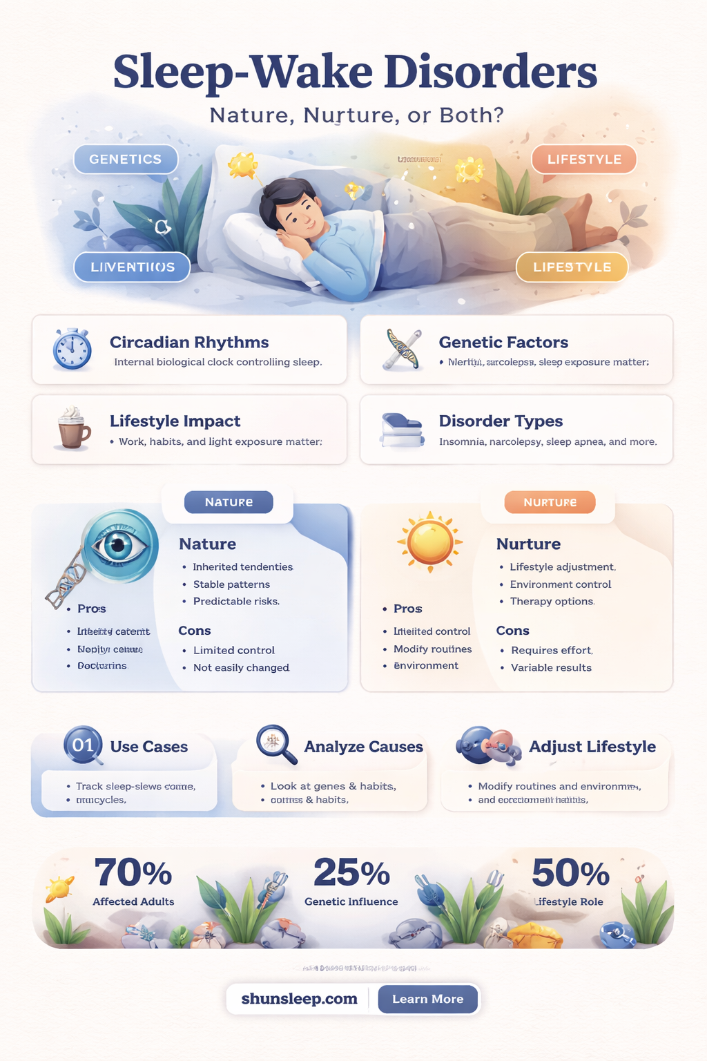 are sleep wake disorders psychological or genetic
