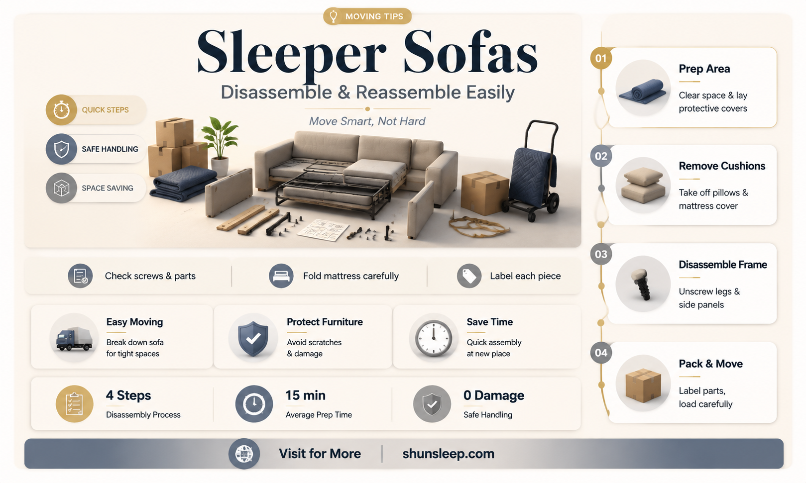 can a sleeper sofa be taken apart