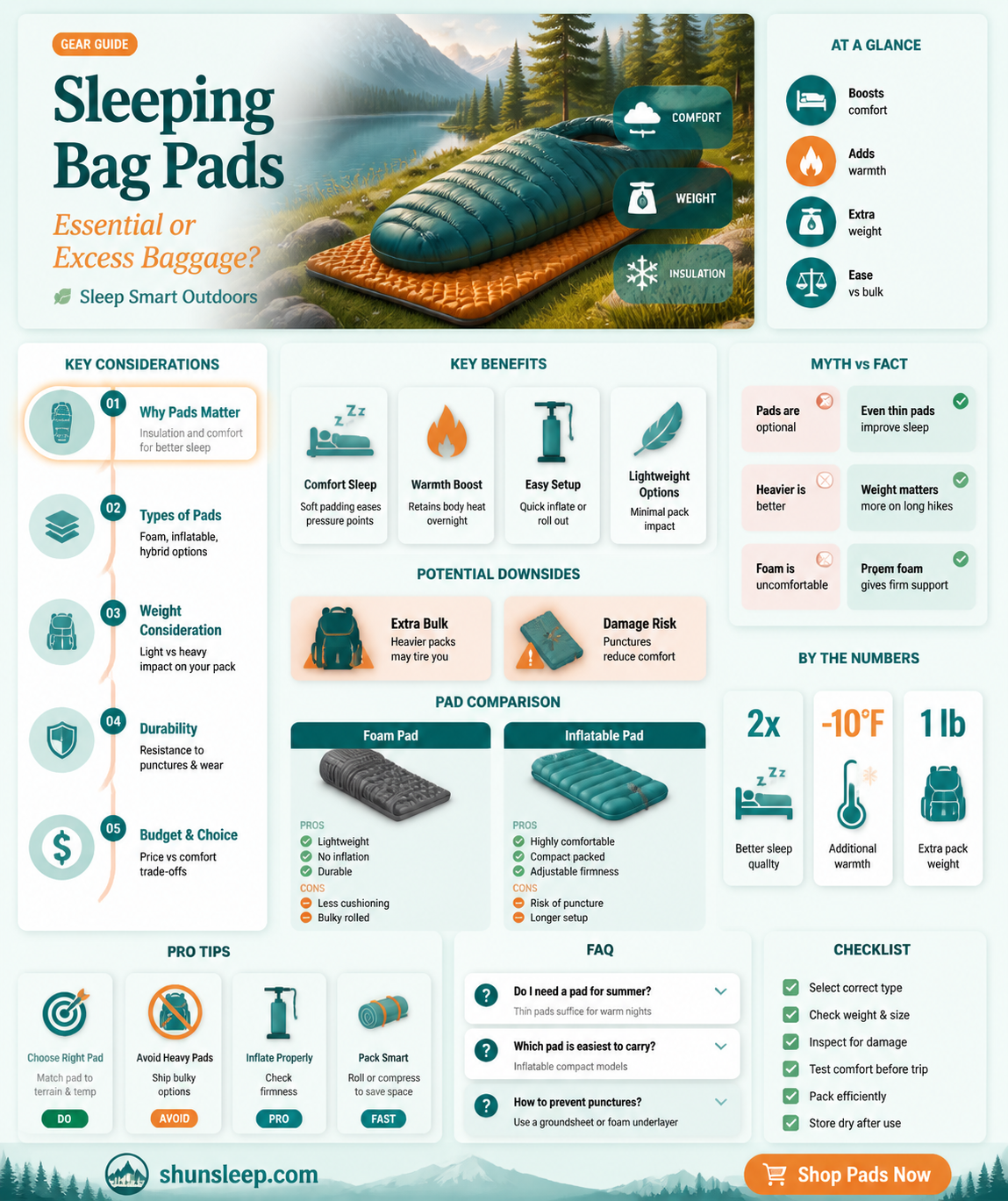 are sleeping bag pads necessary