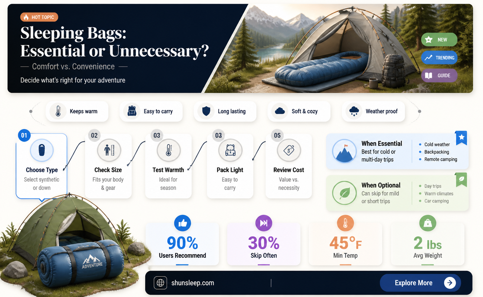 are sleeping bags necessary