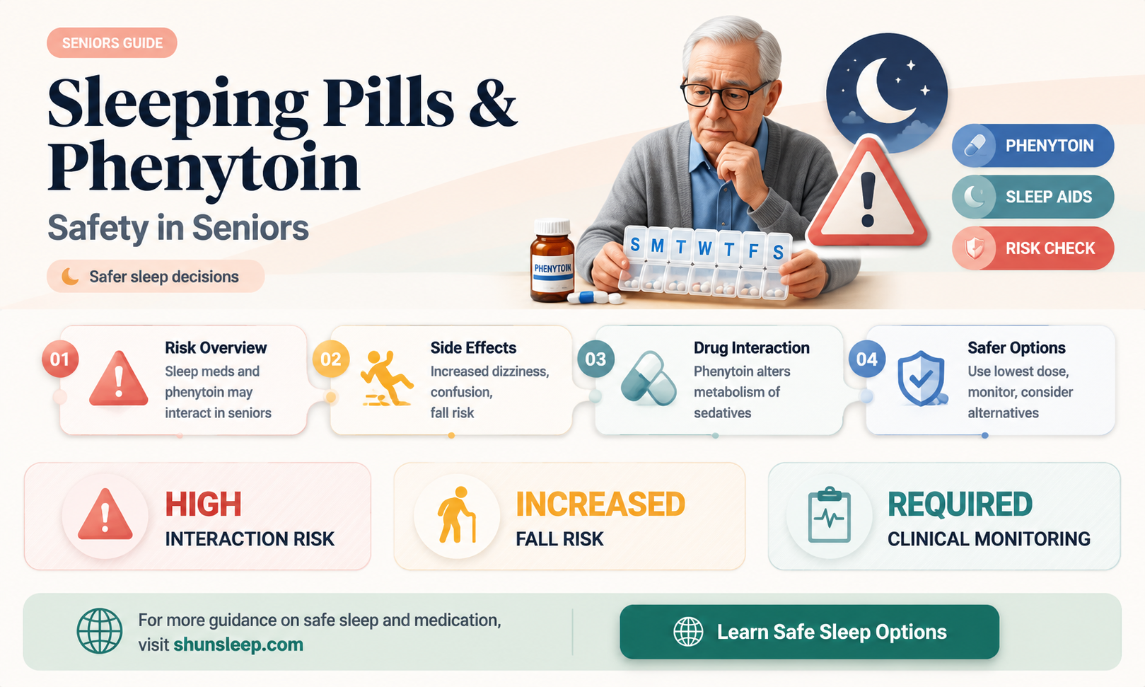 can elderly take sleeping pills while on phenytoin