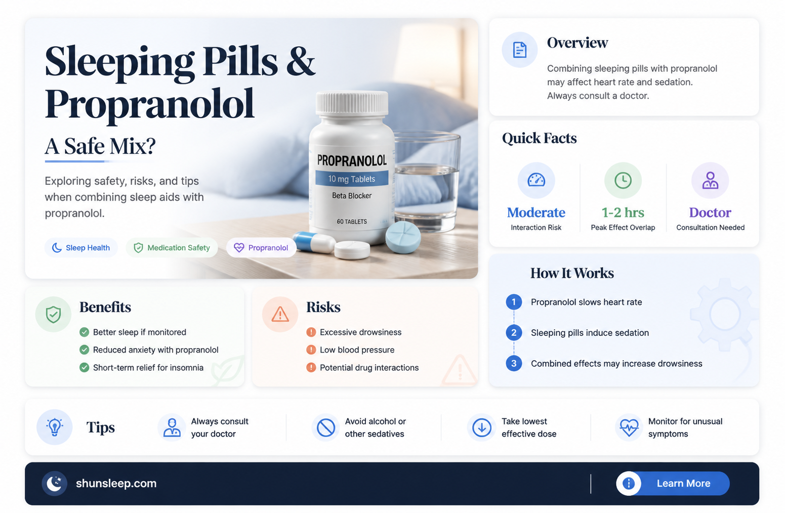 are sleeping pills safe with propanolol
