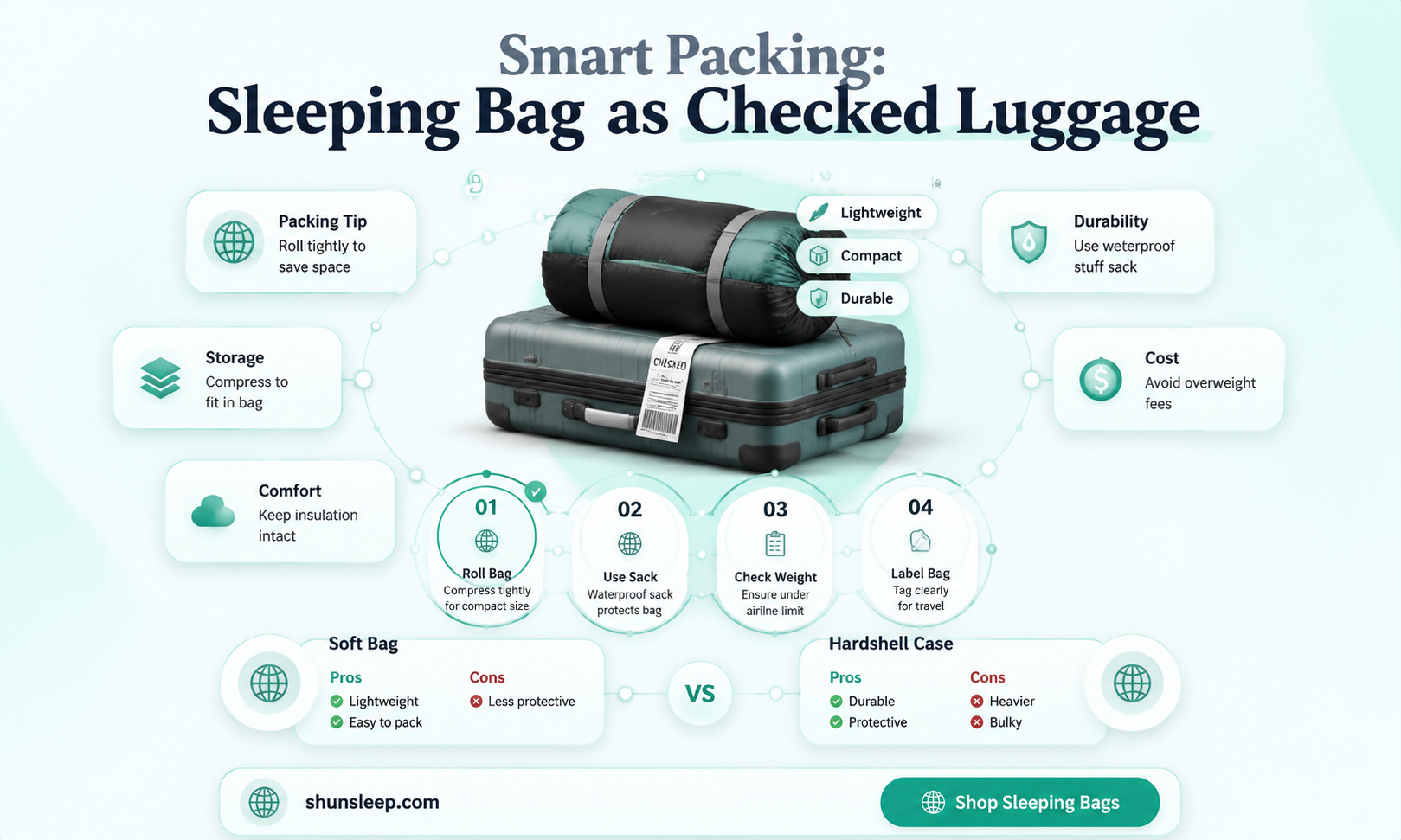 can a sleeping bag countasacheckedbag