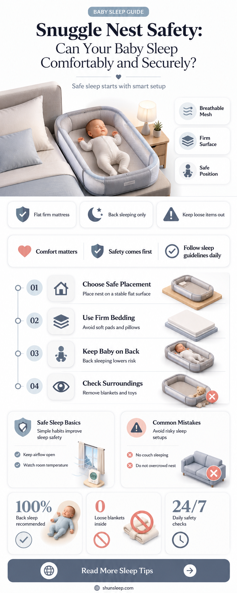 can baby sleep in snuggle nest