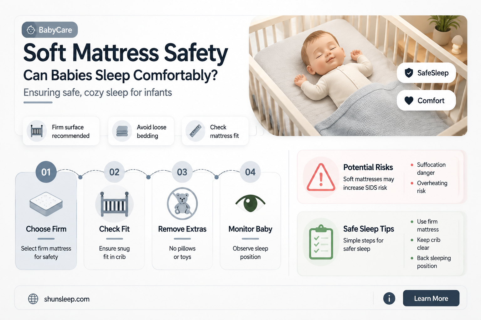 can a baby sleep on a soft mattress