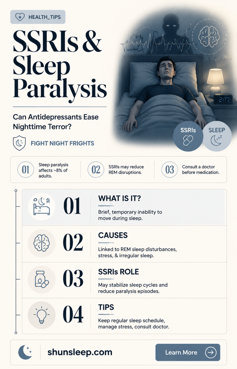 can an ssri help sleep paralysis