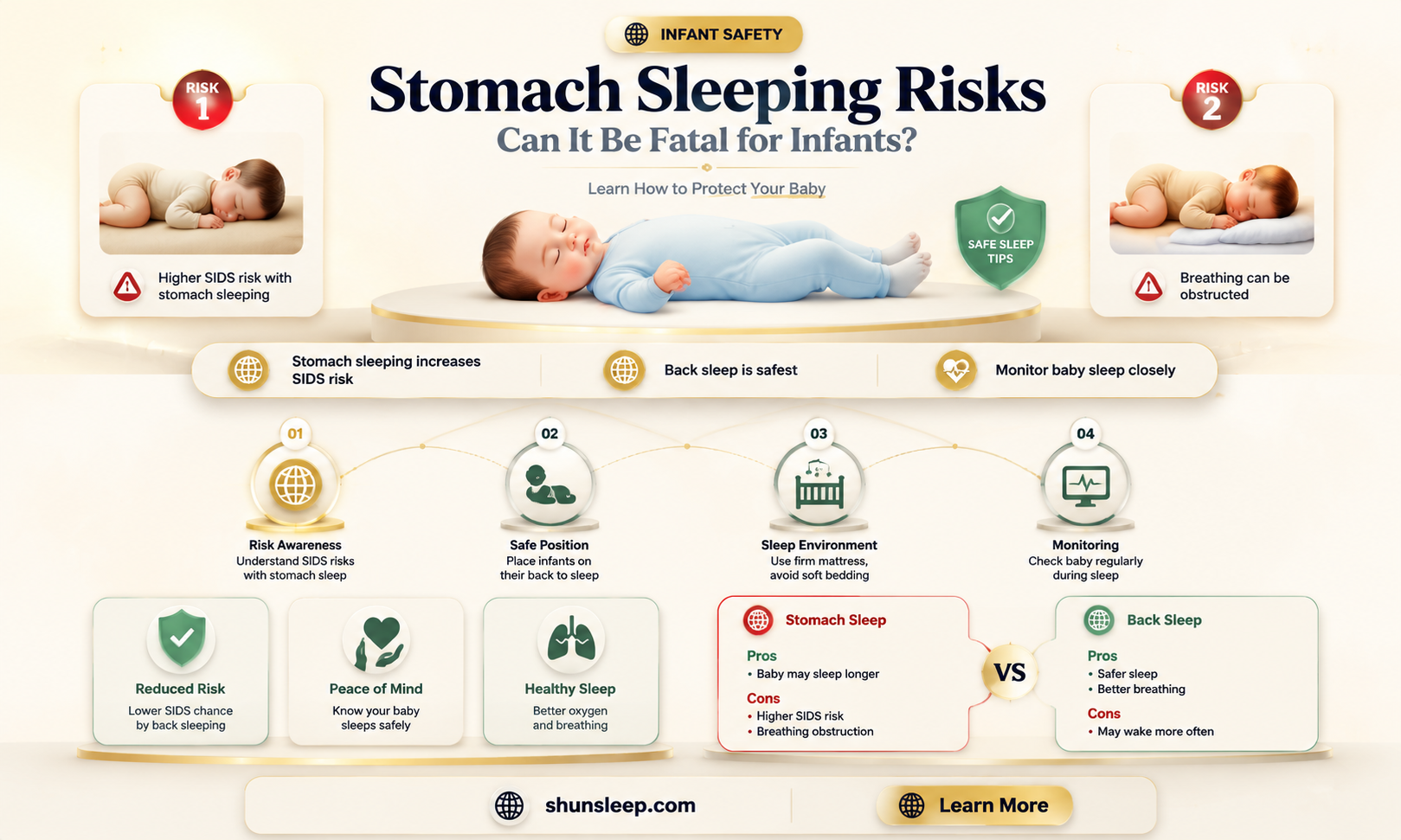 can babies die from sleeping on their stomach