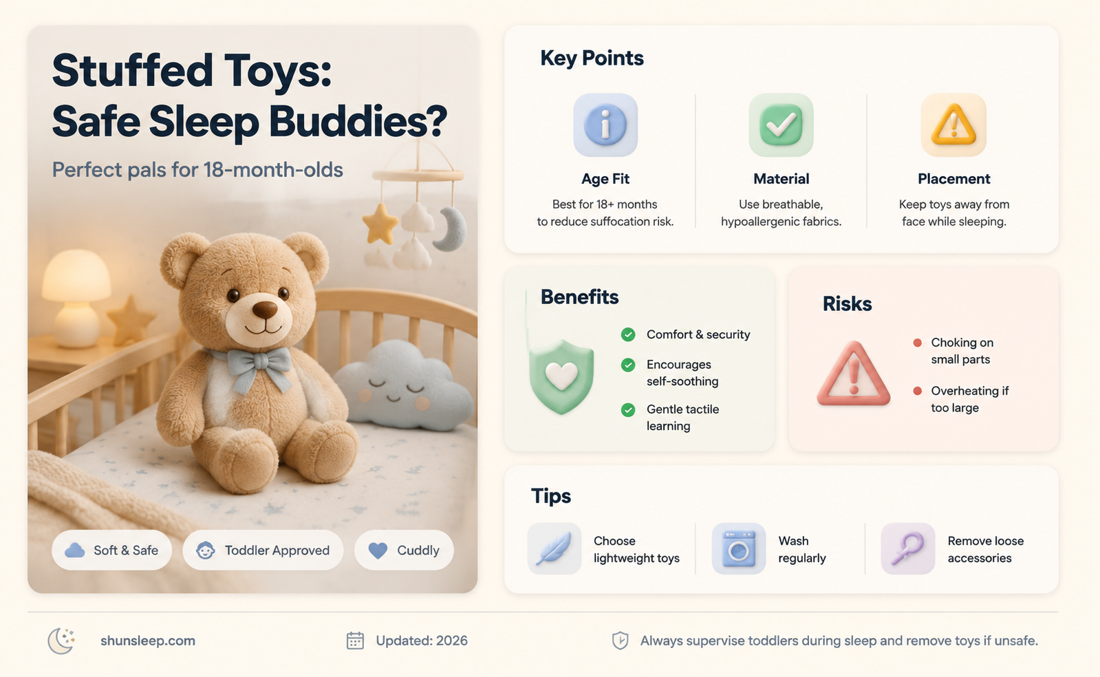 can 18 month old sleep with stuffed animal