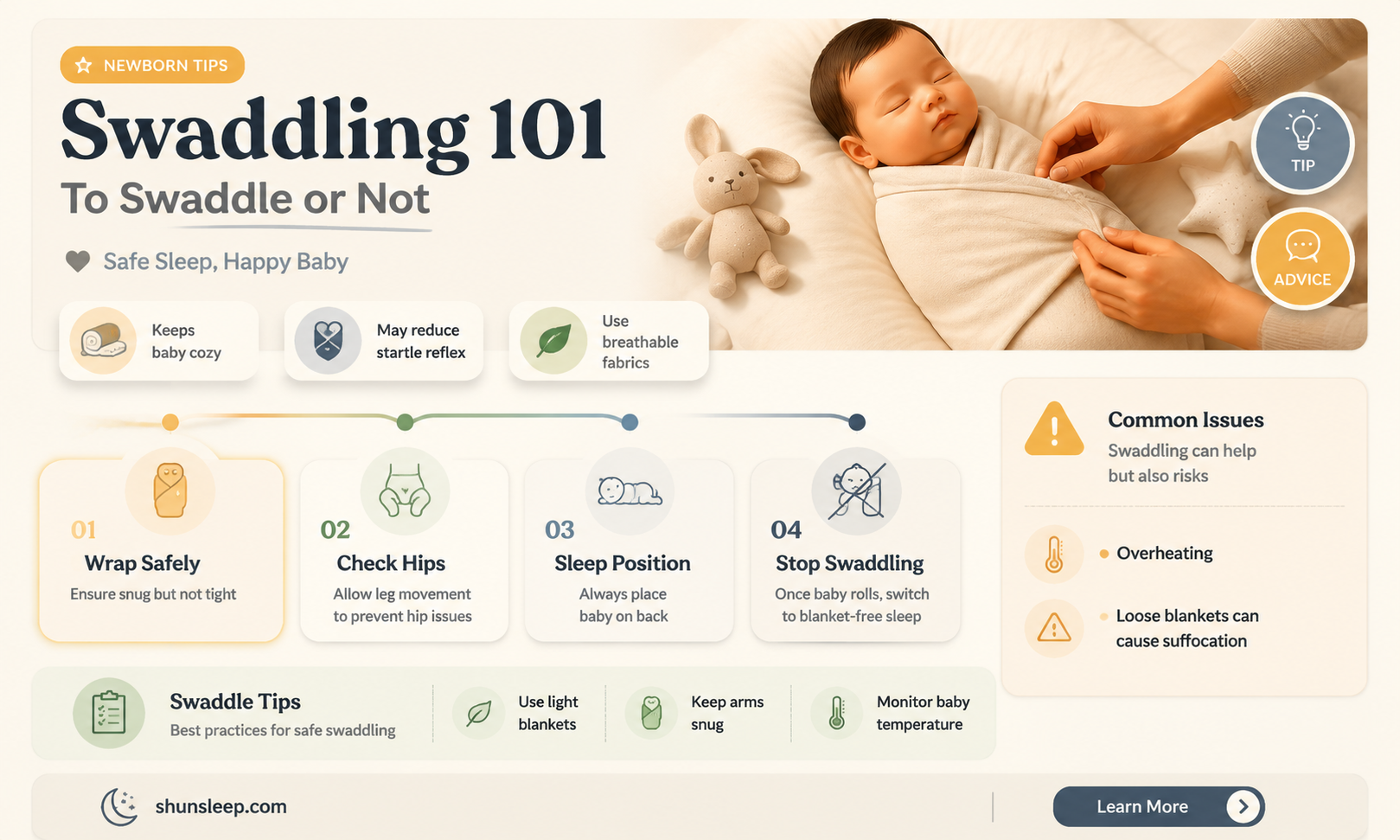 can a newborn sleep unswaddled