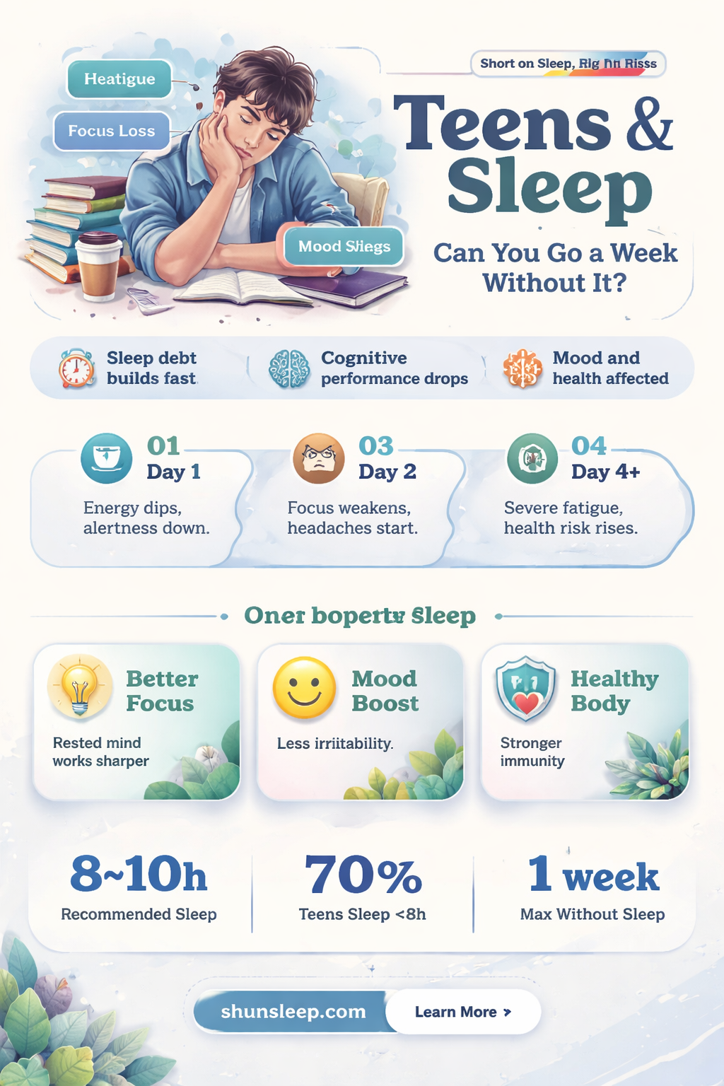 can a 16 year old survive a week without sleep