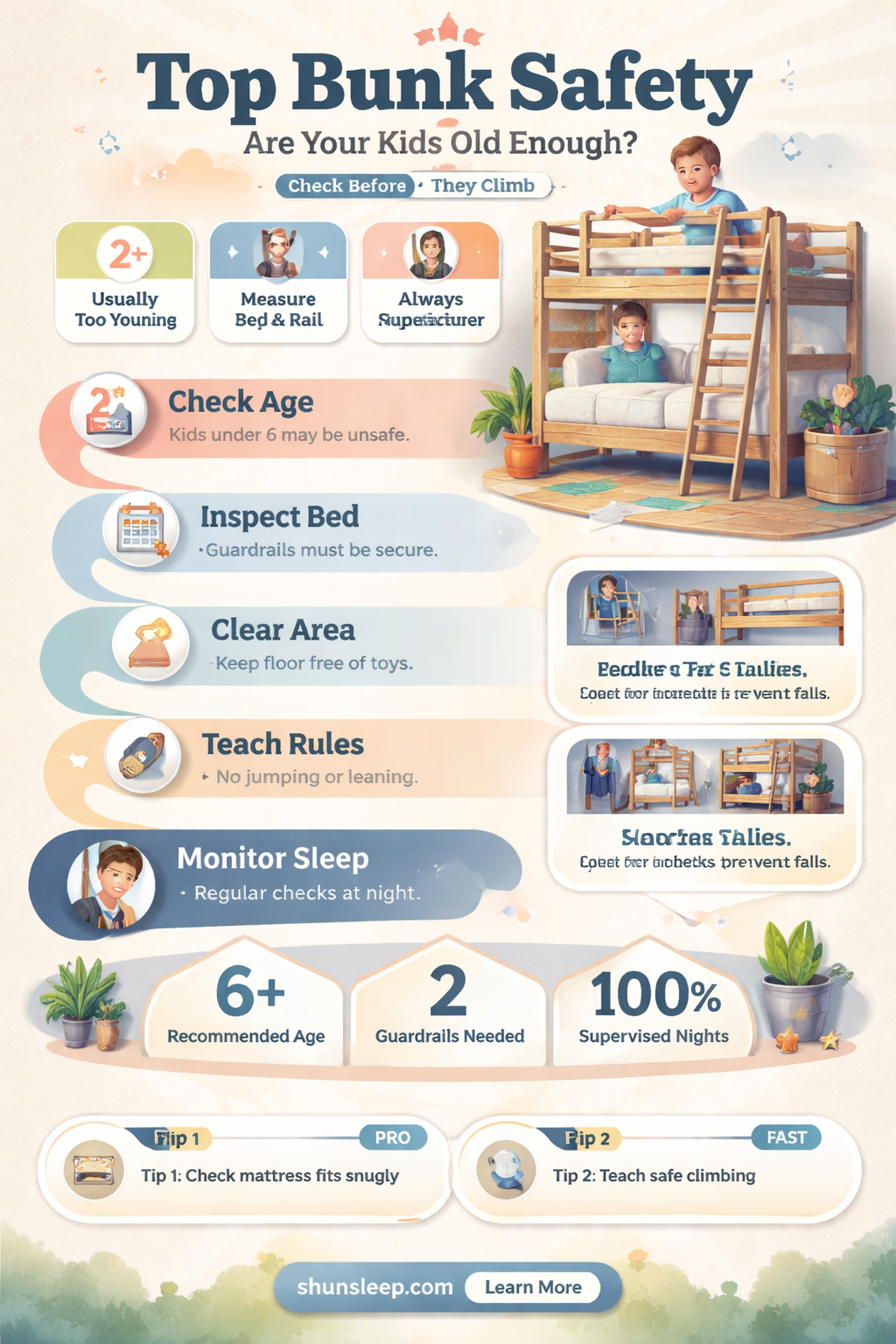 can 4 year old sleep on top bunk