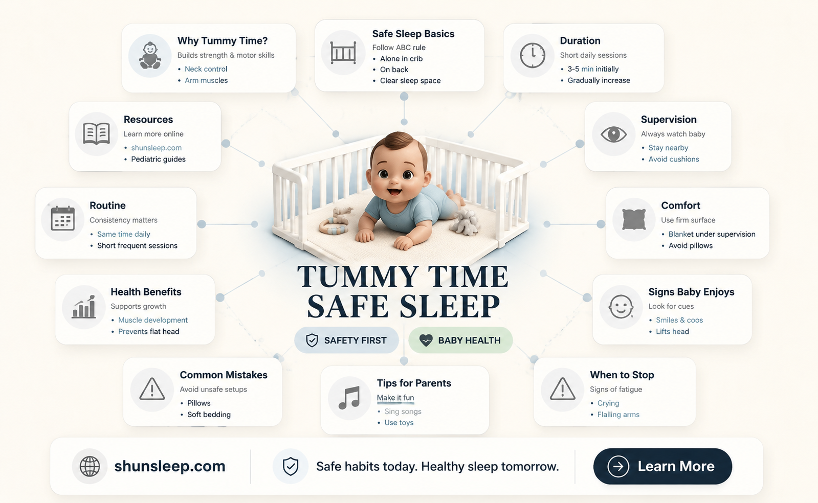 can 10 month old sleep on tummy