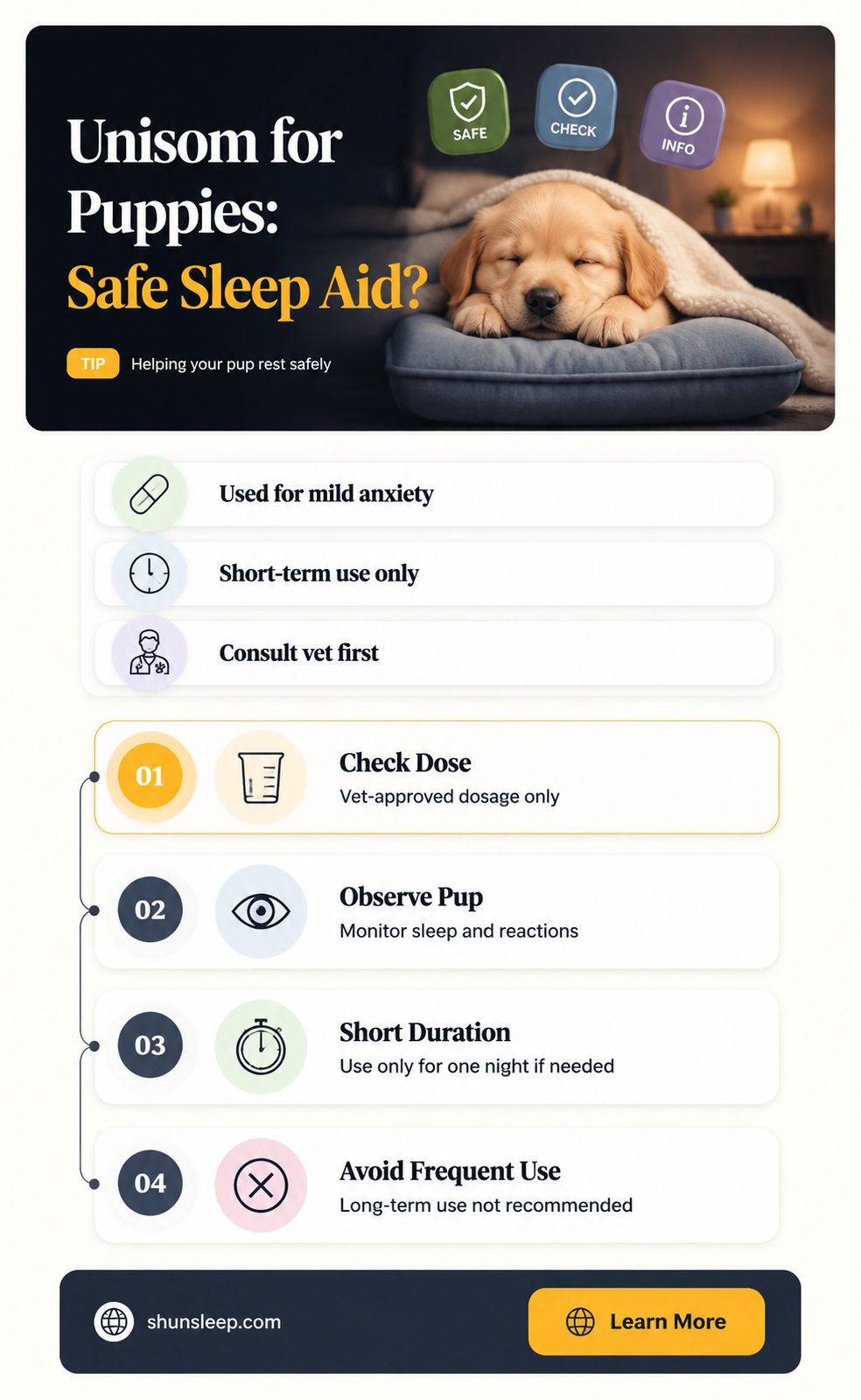 can a puppy take unisom to sleep