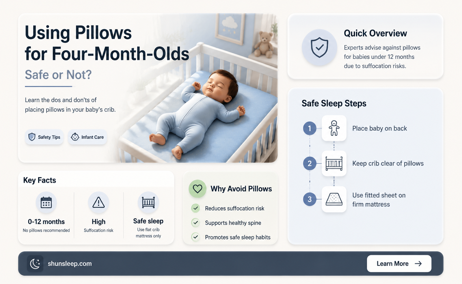 can a 4 month old sleep with a pillow
