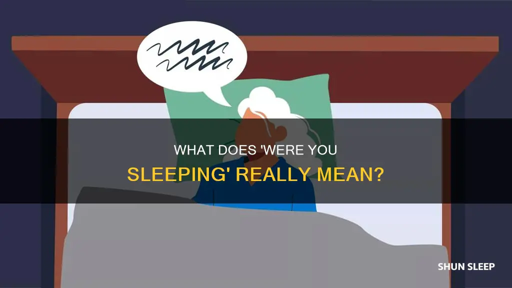 were you sleeping meaning