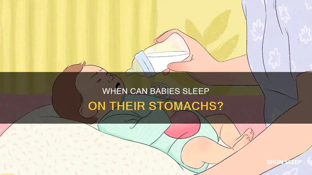 what age can newborns sleep on their stomach