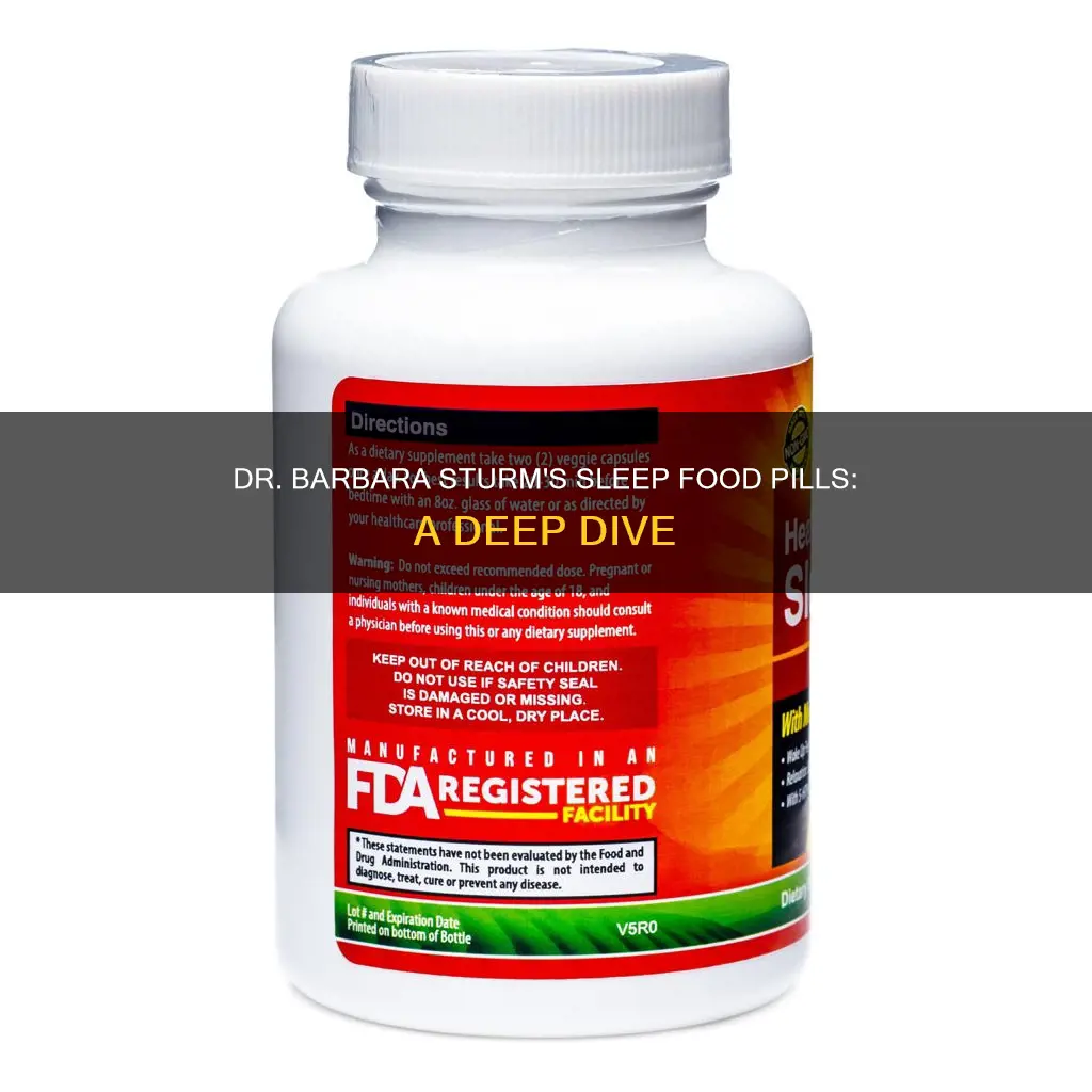 what are sleep food pills from dr barbara sturm