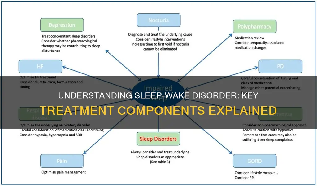 what are typical components of treatment for sleep-wake disorder