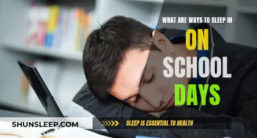 School Days: Sleeping In and Strategies for Students