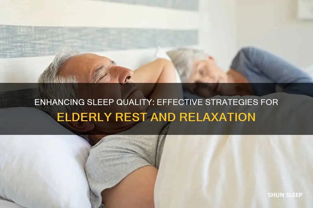 what can help a elderly person that will promote sleeping