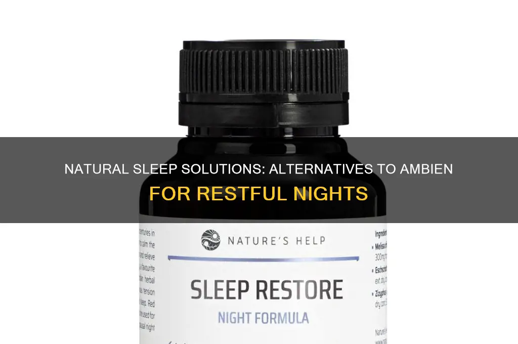 what can help me sleep other than ambien