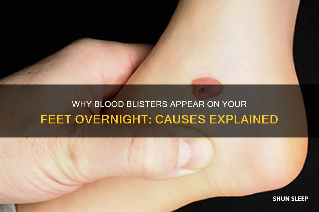 what causes you to get blood blisters while you sleep