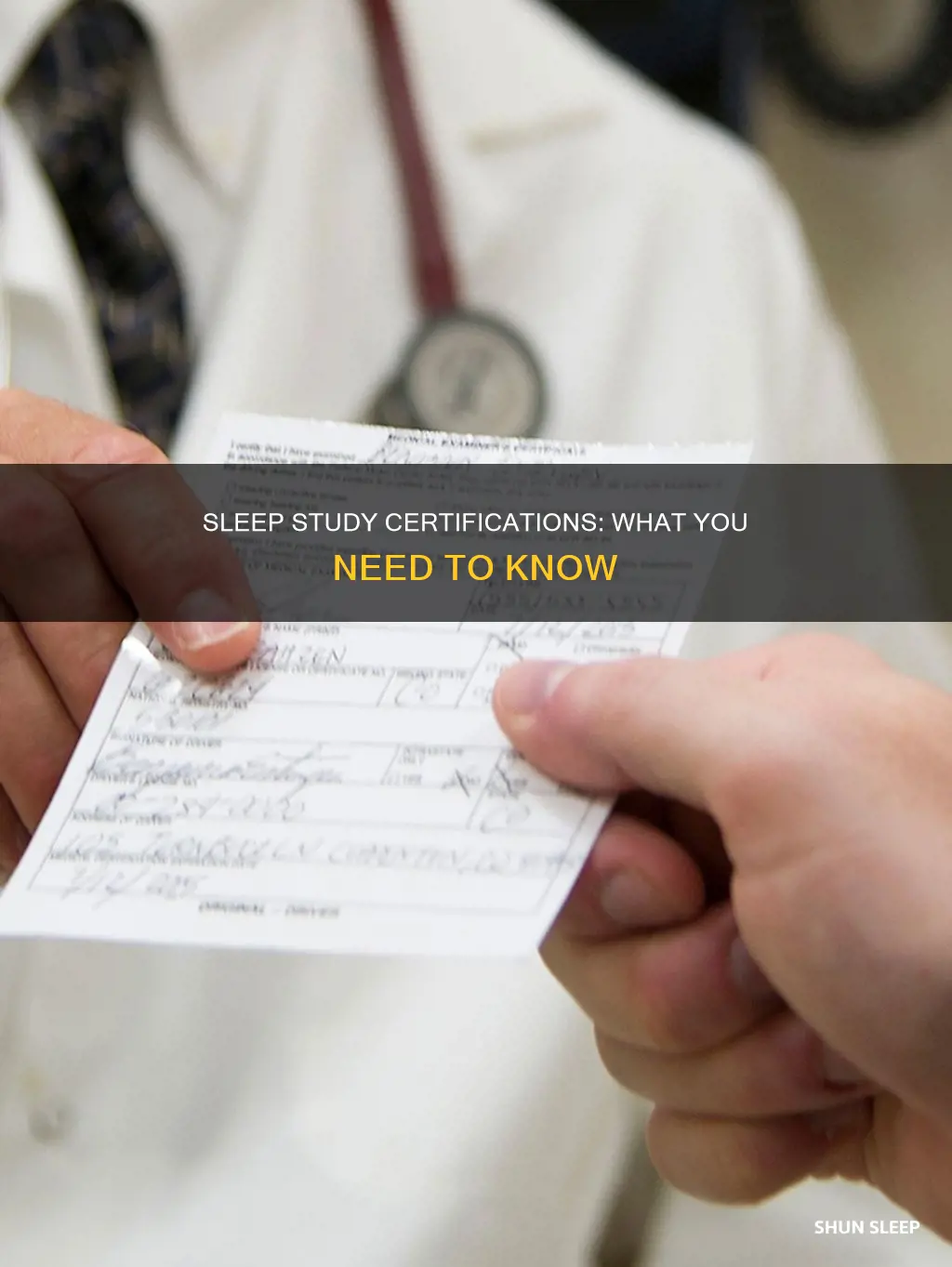 what certification you need to do sleep study