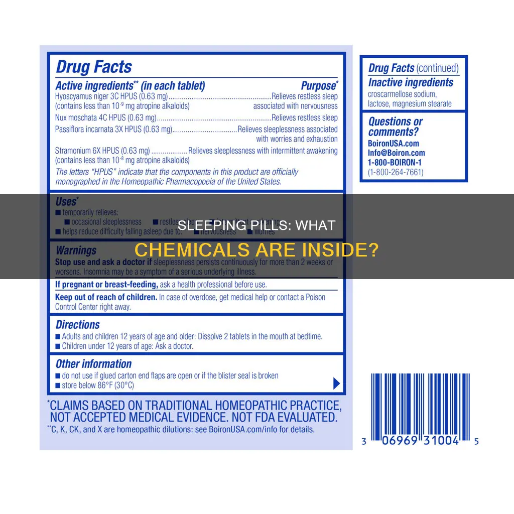 what chemicals are used in sleeping pills