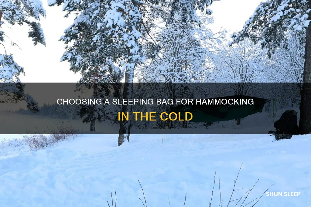 what cold rating for sleeping bag while hammocking