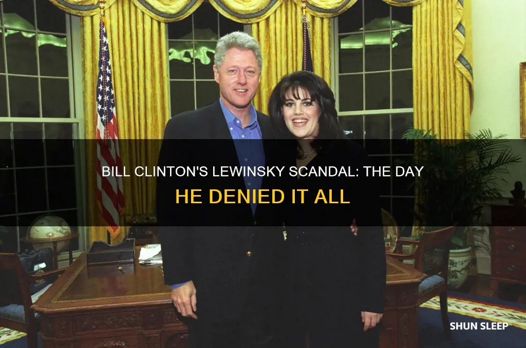 what day did bill clinton deny sleeping with monica lewinsky