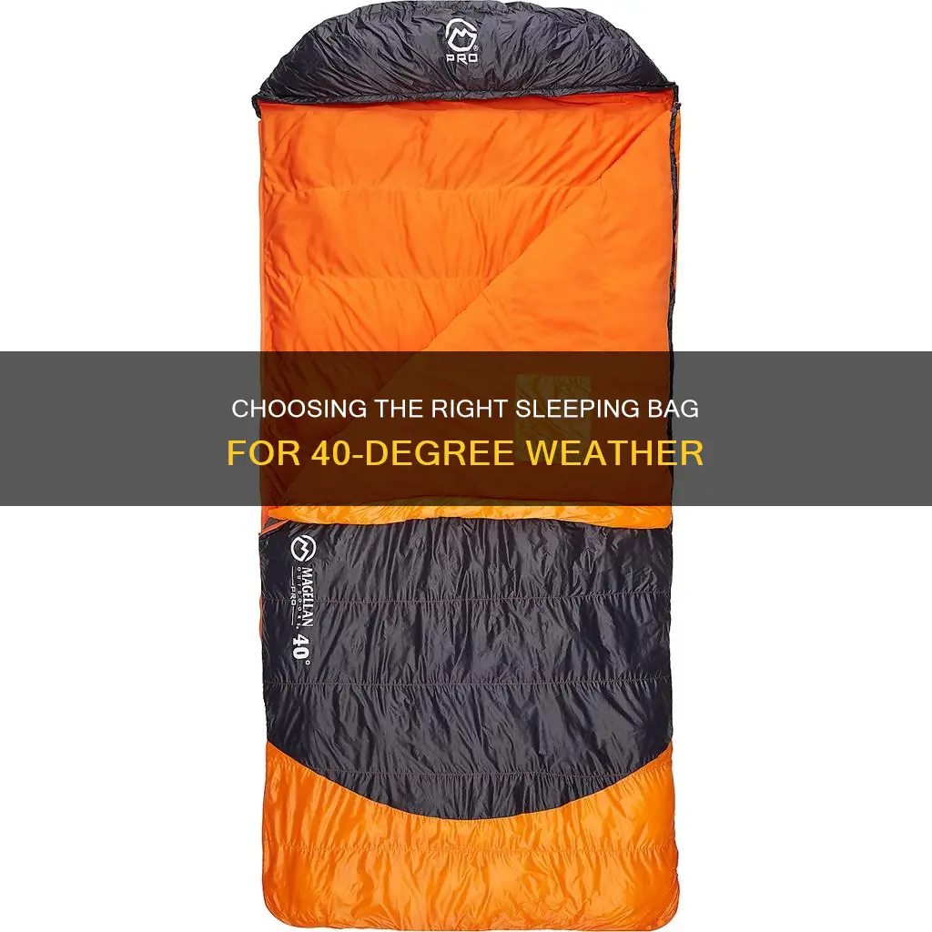 what degree sleeping bag should i use in 40 degrees