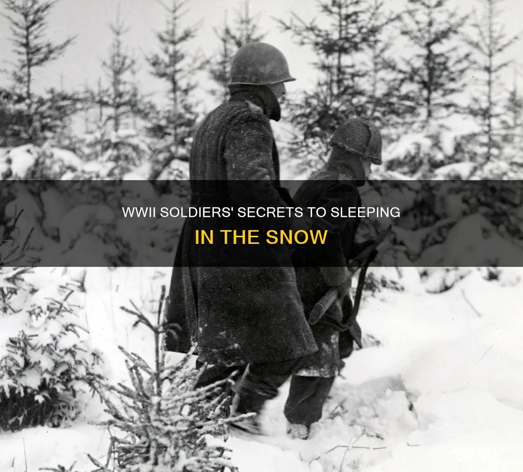 what did ww2 soldiers use to sleep in the snow