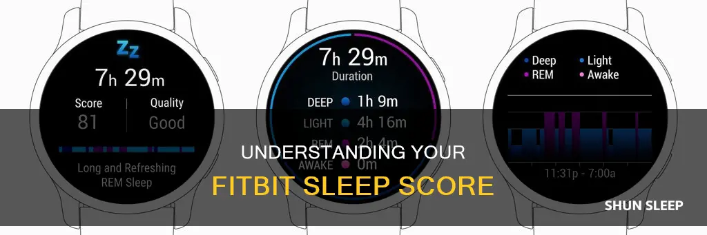 what do sleep scores mean on fitbit