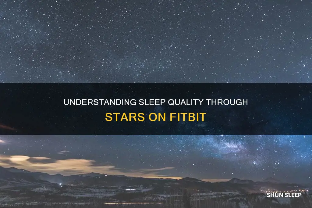 what do stars next to sleep mean fitbit