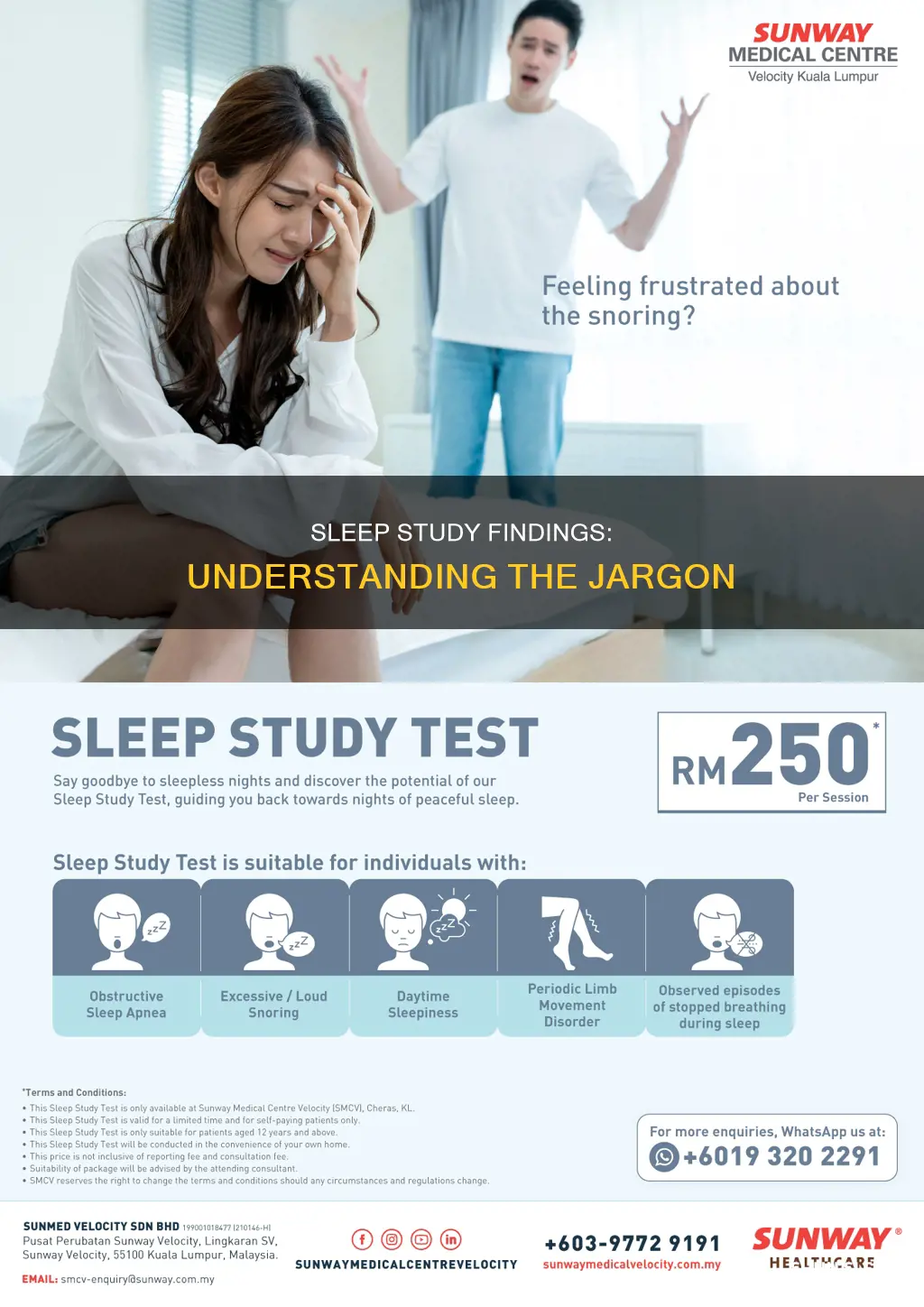 what do the terms in a sleep study findings mean
