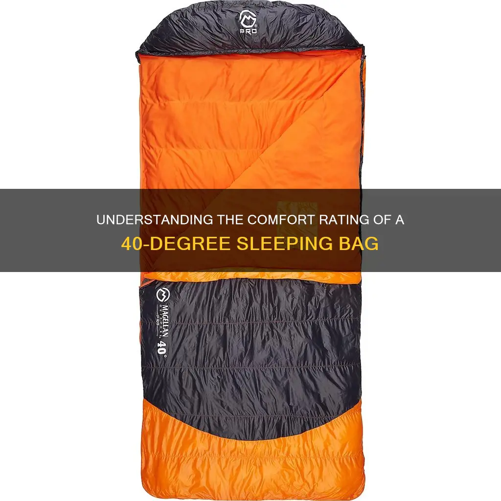 what does 40 degree sleeping bag mean