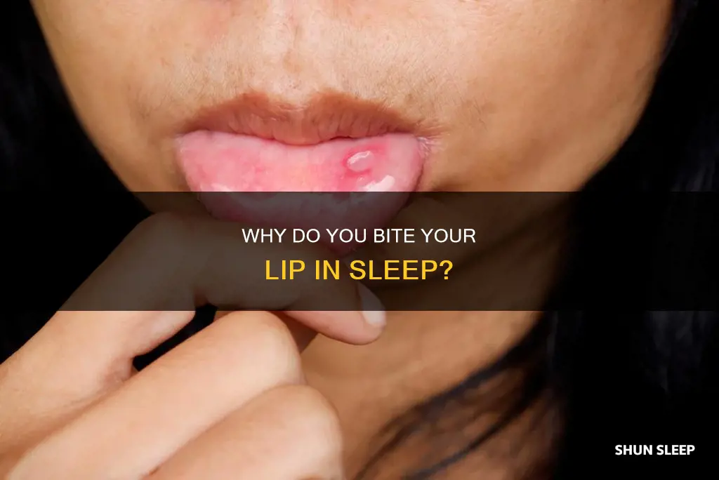 what does biting your lip in your sleep mean