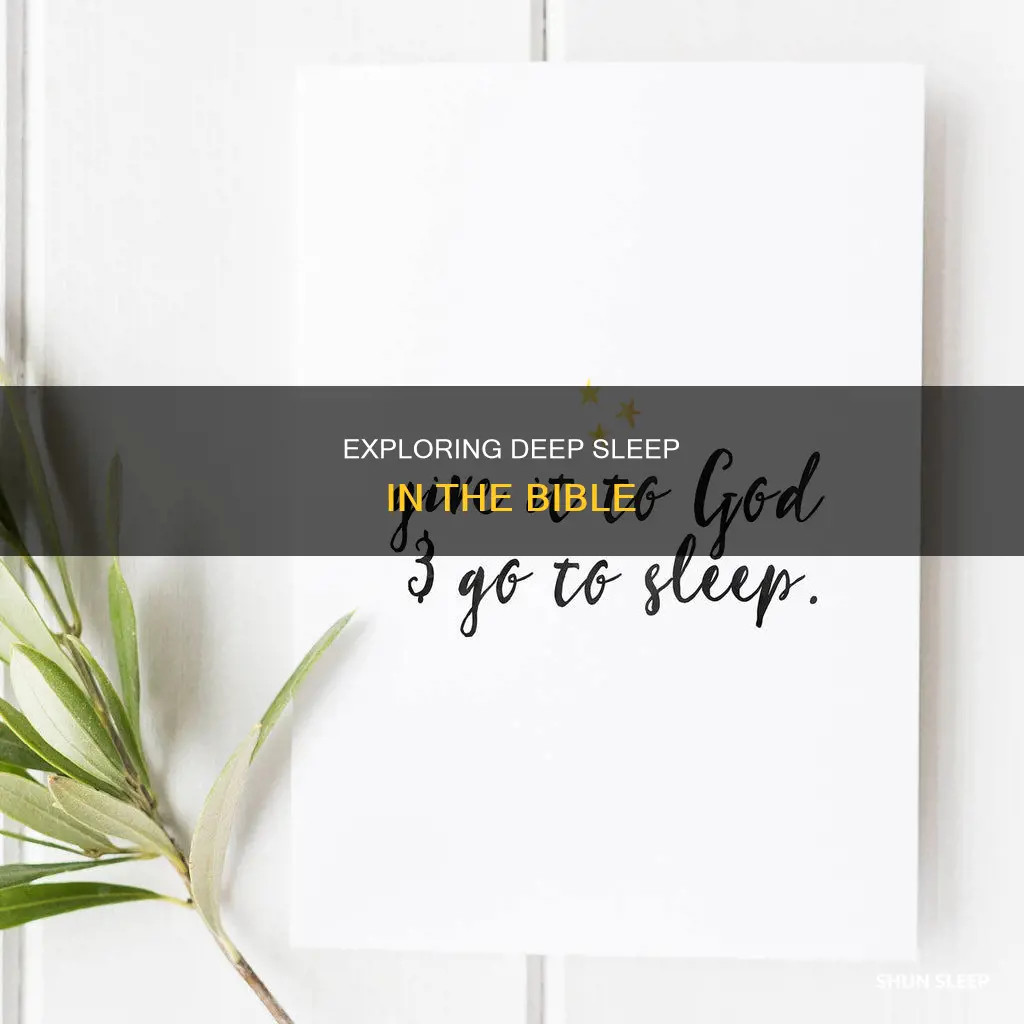 what does deep sleep mean in the bible