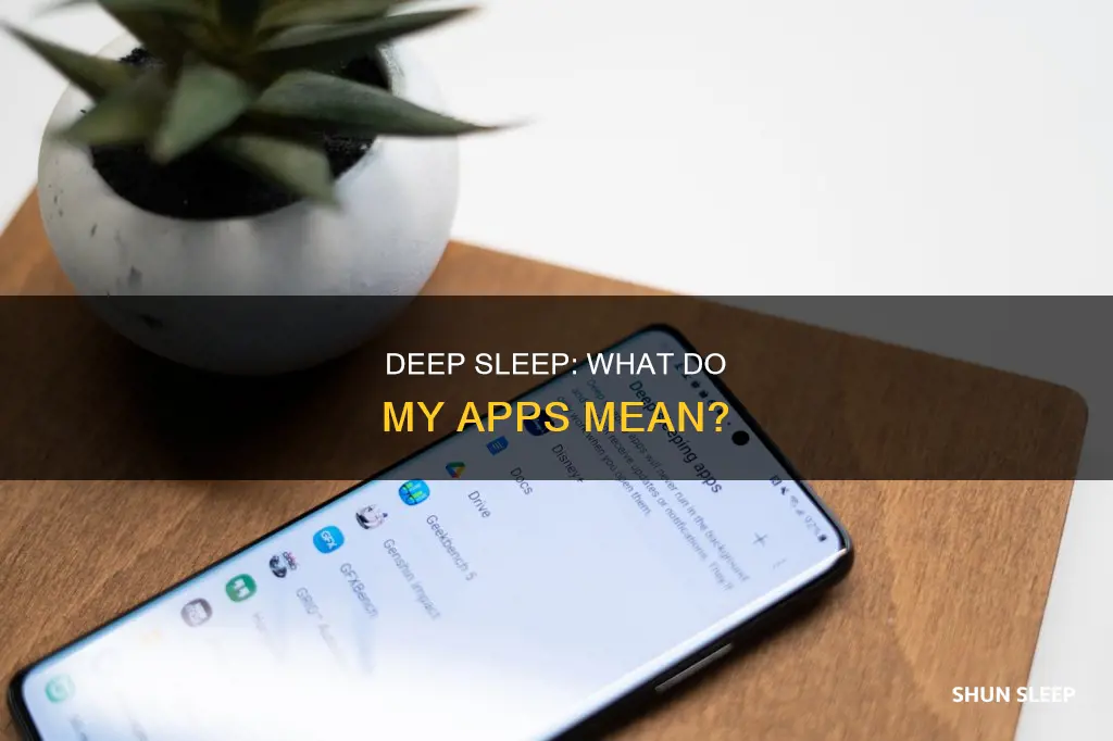 what does deep sleeping mean on my apps