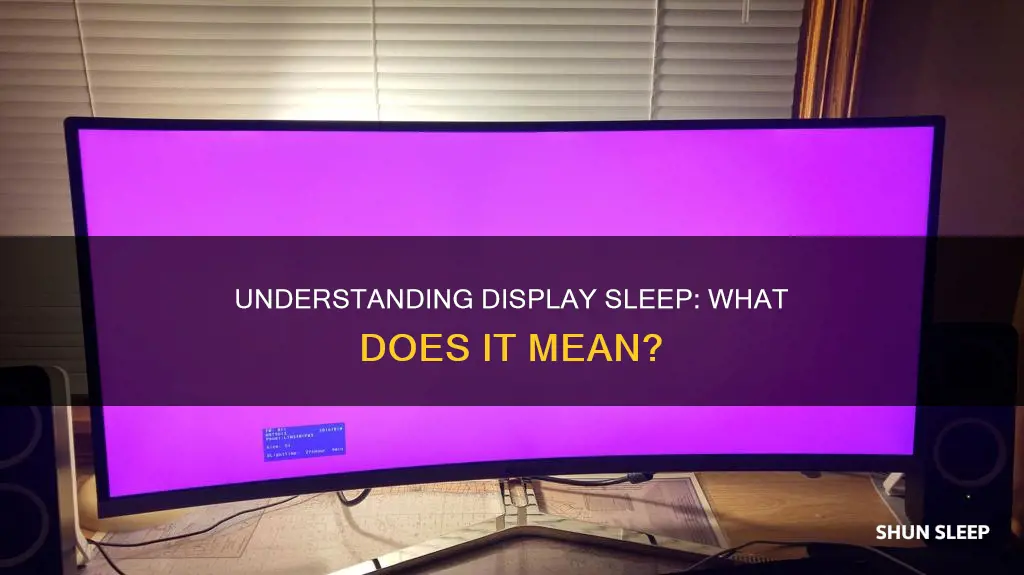 what does display sleep mean