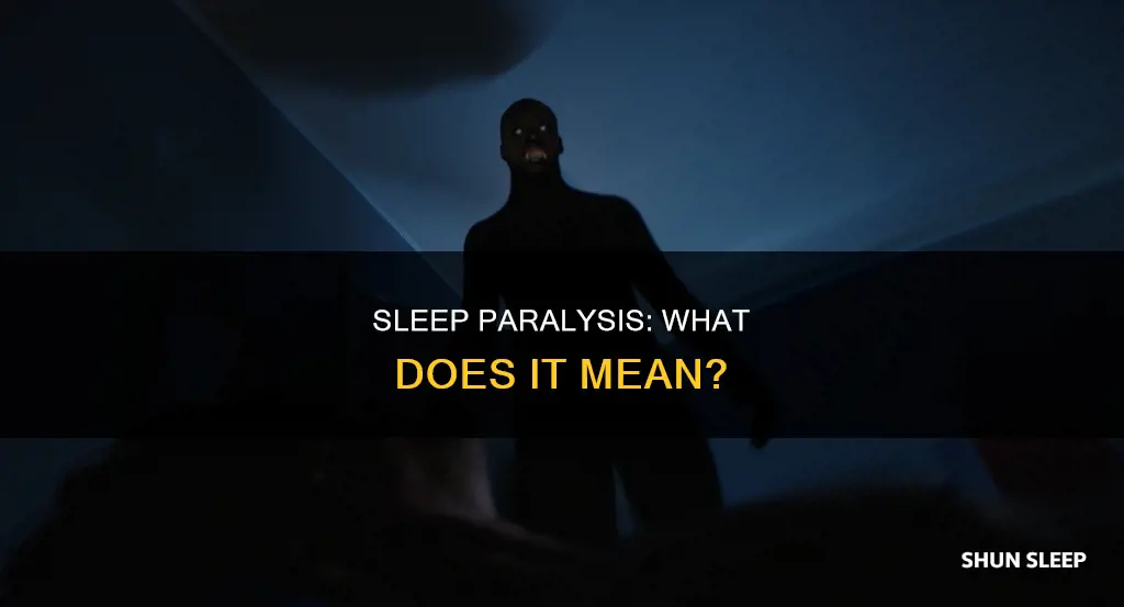 what does having sleep paralysis mean