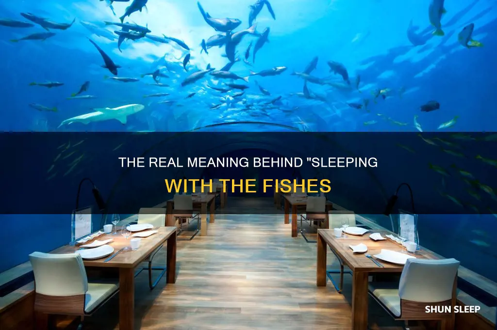 what does he sleeps with the fishes mean