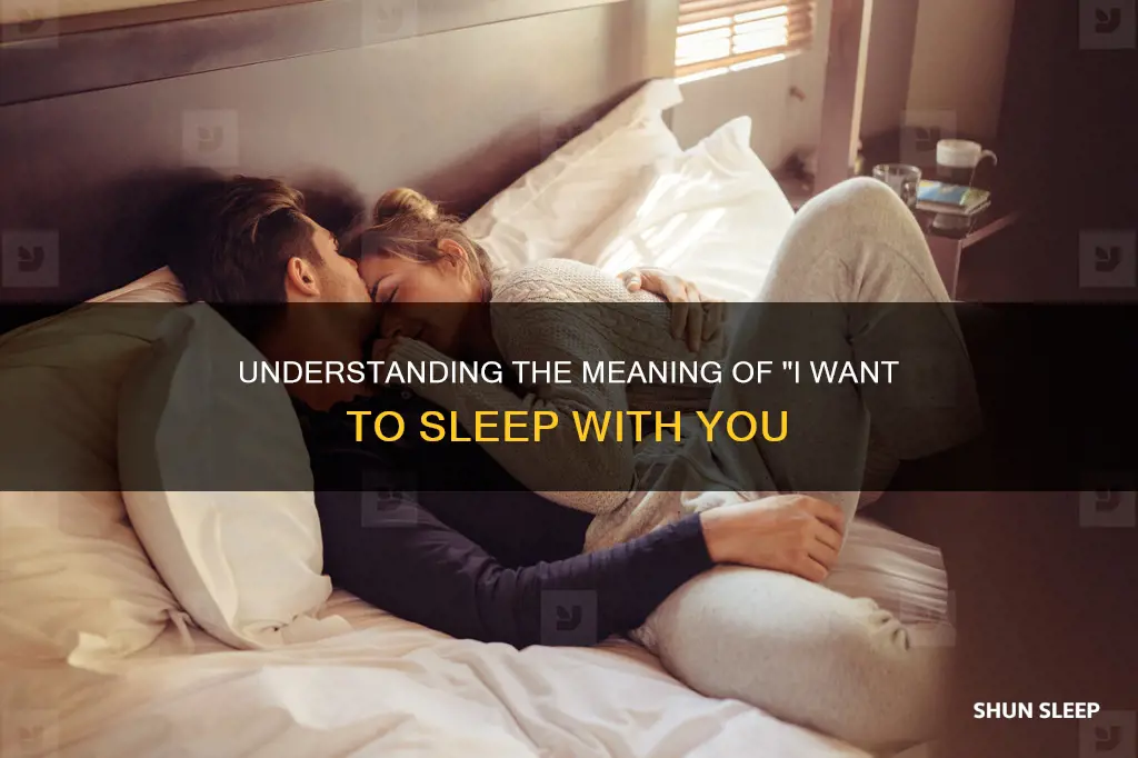 what does i want to sleep with you mean