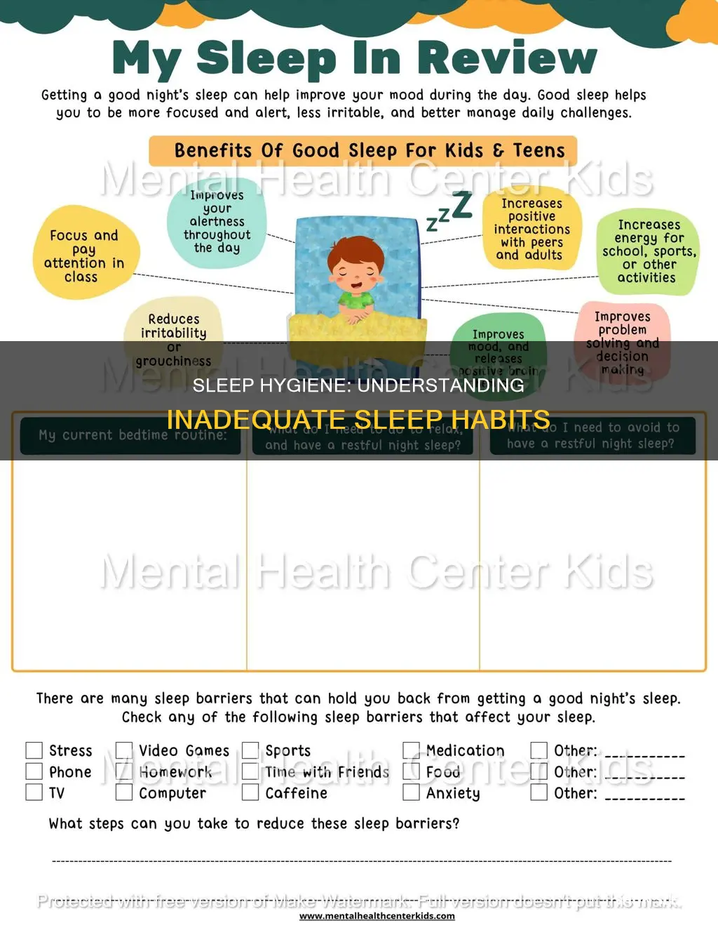 what does inadequate sleep hygiene mean