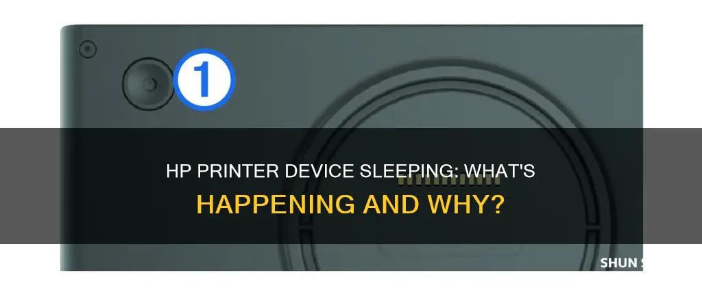 what does it mean for hp printer device is sleeping