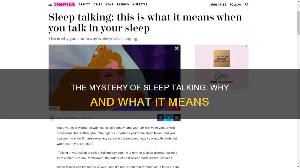 what does it mean if i sleep talk