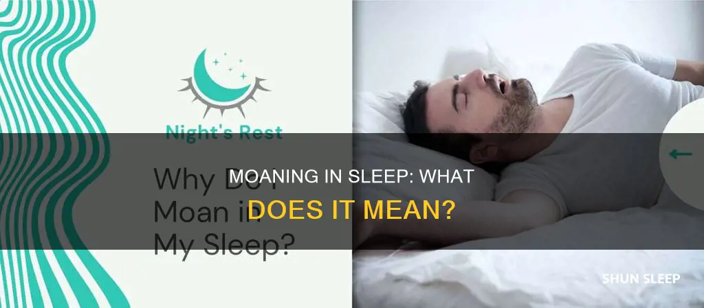 what does it mean if someone moans in their sleep